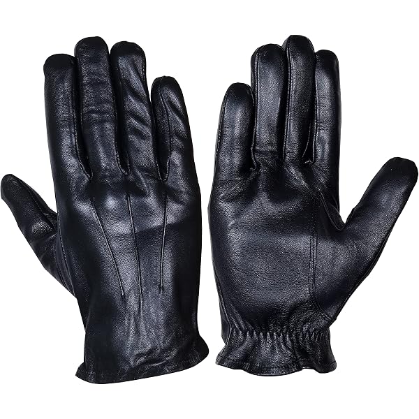 Men's Dress Leather Gloves (Large, White) at Amazon Men's Clothing store