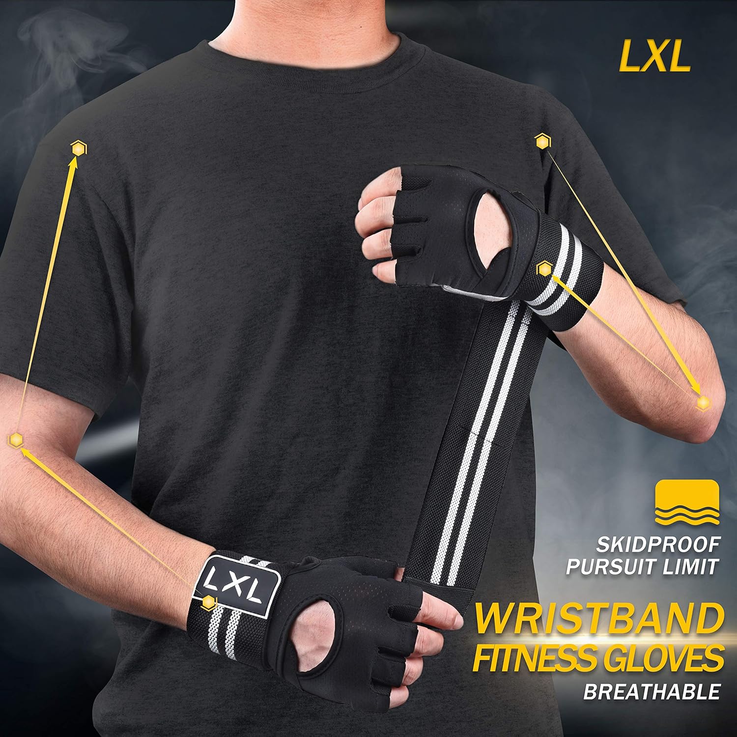 [Latest 2021] Breathable Workout Gloves Weight Lifting Gym Gloves with Wrist Wrap Support for Men Women, Full Palm Protection, for Weightlifting, Training, Fitness, Exercise Hanging, Pull ups : Sports & Outdoors