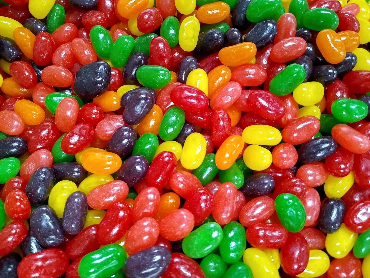 Jumbo Assorted Jelly Beans - 2 lbs of Fresh Delicious Extra Large Strawberry Cherry Lemon Lime Grape Orange Jelly Beans : Grocery & Gourmet Food