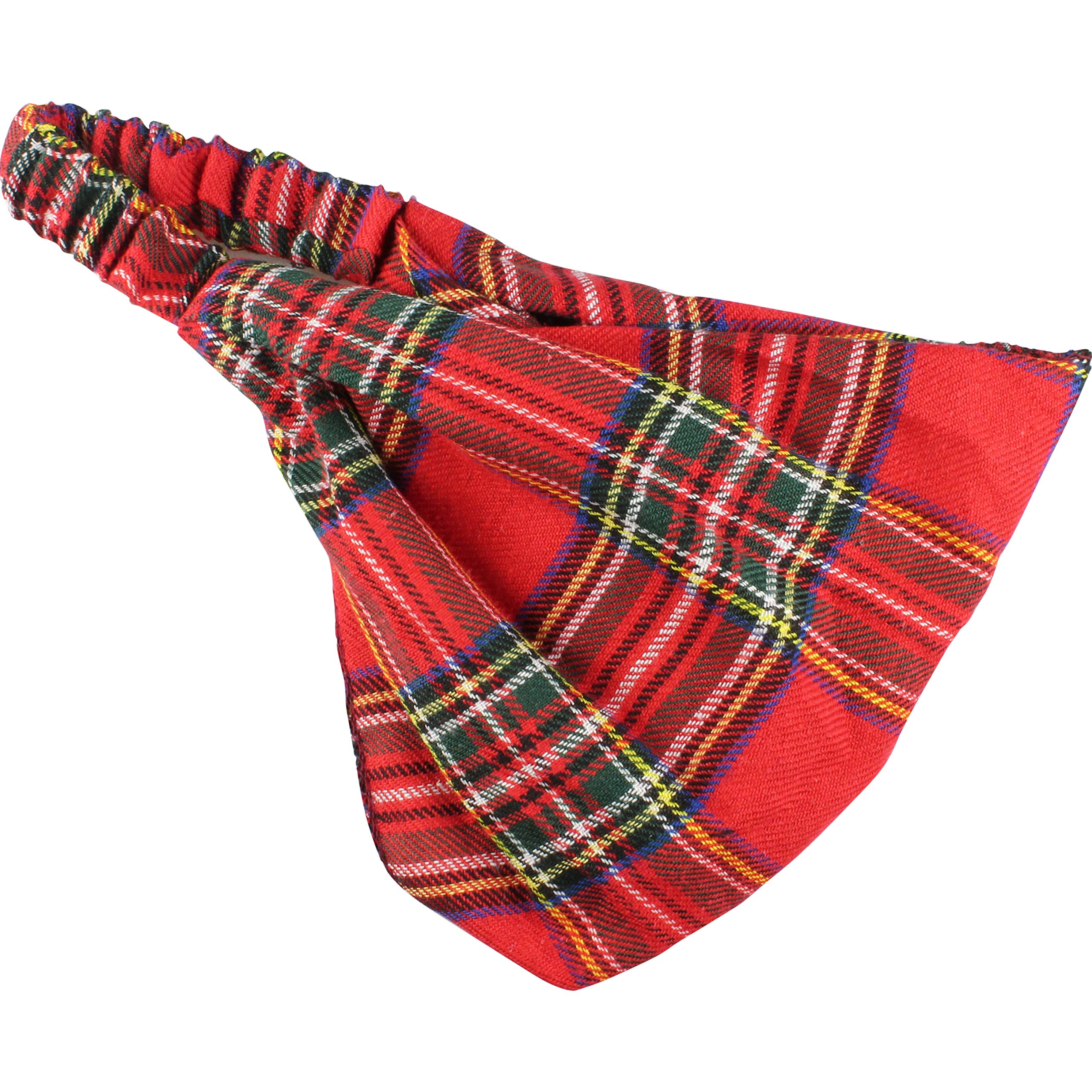 Head Wrap 3 in 1 Headband Red Tartan