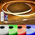 PAUTIX 5V USB RGB COB LED Strip Light 4.92ft/1.5m Color Changing Strip Lights,TV Backlight Multicolor Flexible Under Cabinet Tape Lights with Bluetooth Control for Bedroom,Kitchen,Home DIY Lighting