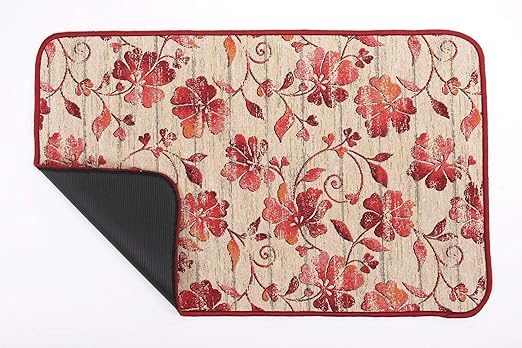 HomeLife - Alfombra de cocina antideslizante lavable [medida] Made in Italy - Alfombra de cocina de algodón lavable en lavadora - Alfombra de pasillo de cocina con decoración floral: Amazon.es: Hogar