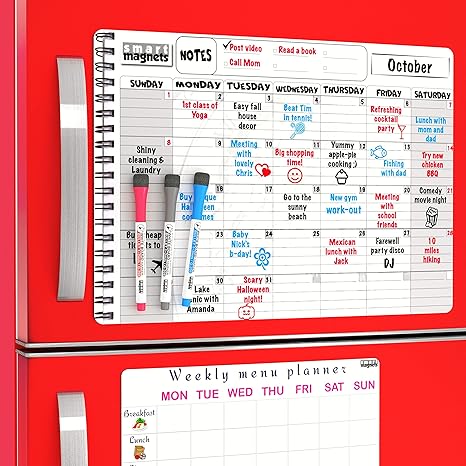 Amazon Com Magnetic Refrigerator Calendar Dry Erase Boards 2019