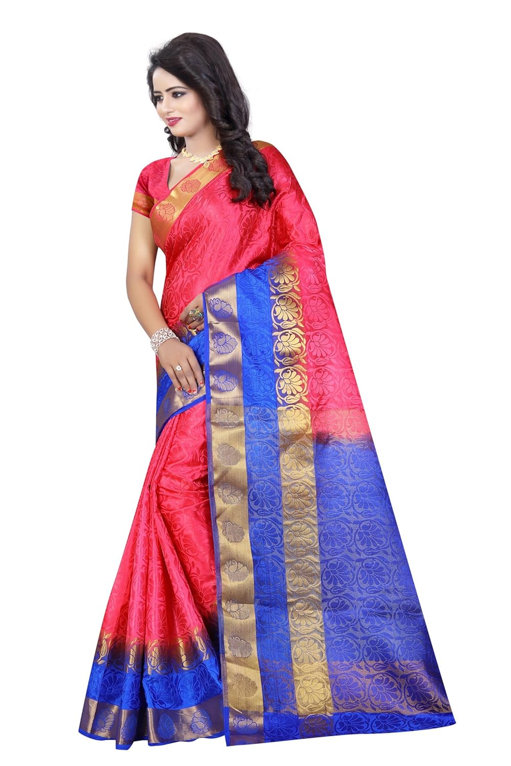 dealsure women's multicolor banarasi silk saree