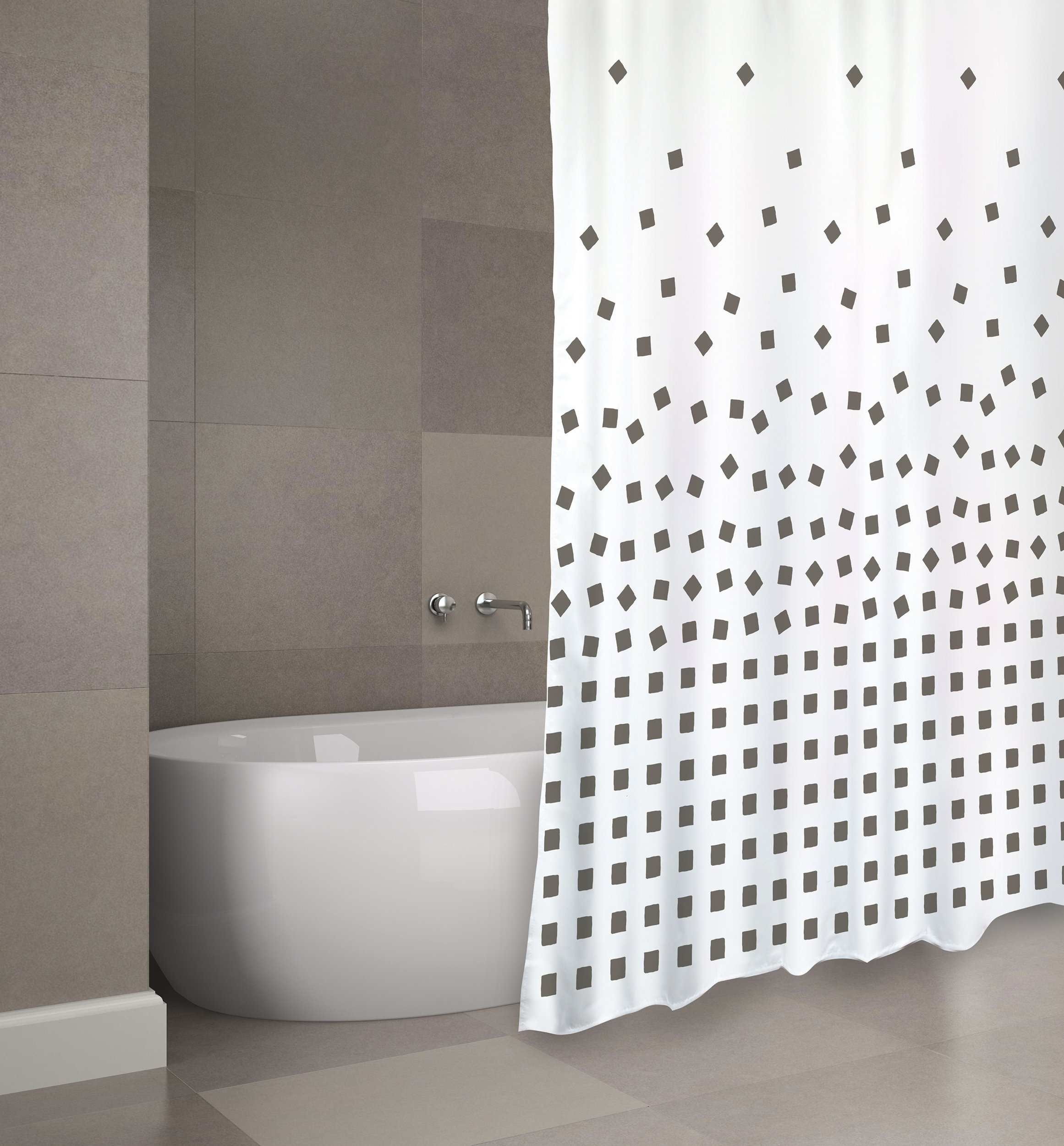 MSV Shower curtain Premium 180x200cm Thika anthracite