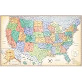 Rand McNally Classic Edition U.S. Wall Map &ndash; Laminated Rolled