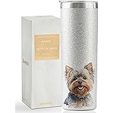 Onebttl Yorkie Gifts for Women on National Yorkie Day, Birthday and Christmas, Stainless Steel Insulated Tumbler