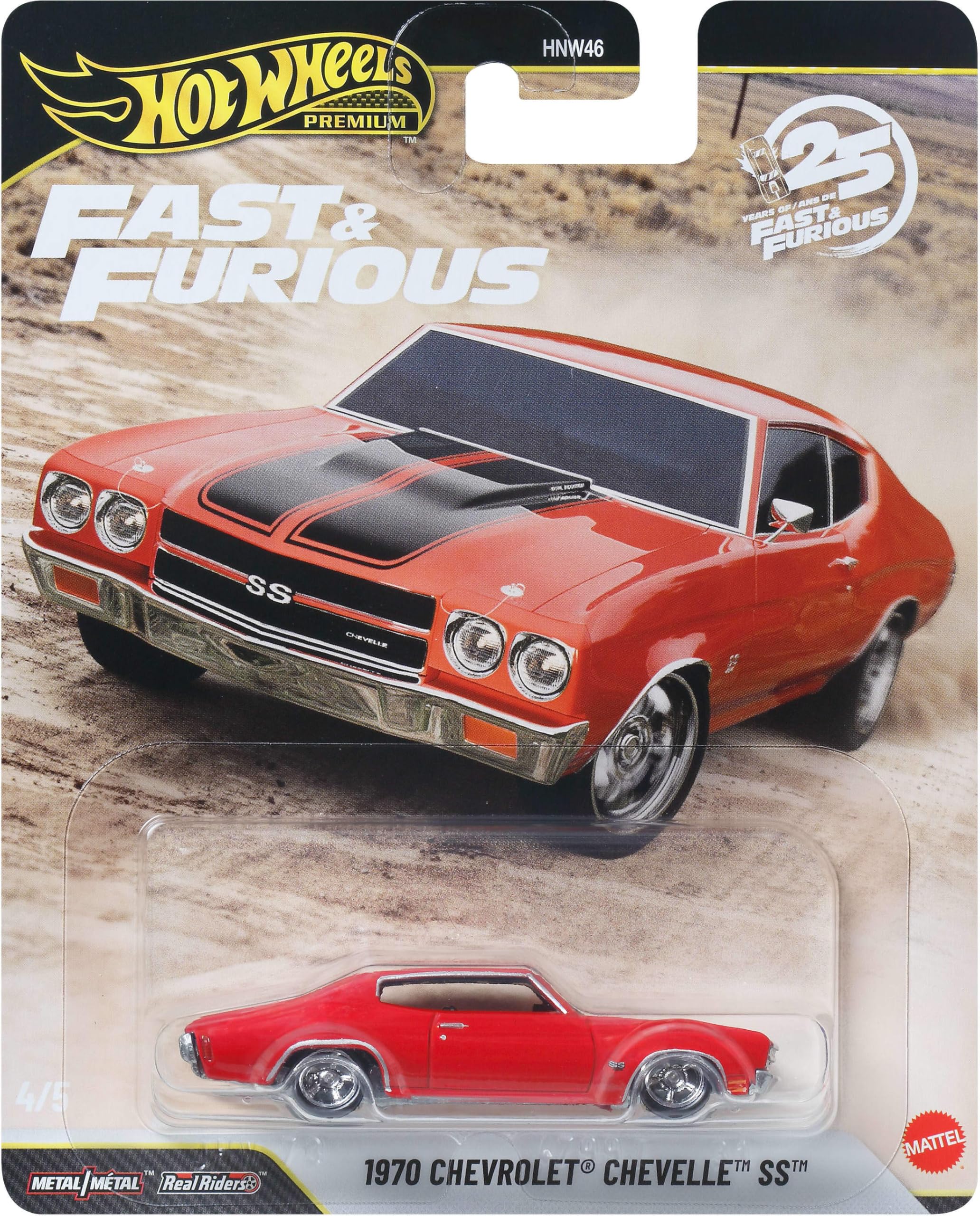 Hot Wheels Cars, Premium Fast & Furious 1:64 Scale Die-Cast Car for Collectors Inspired by Fast & Furious Movie Franchise
