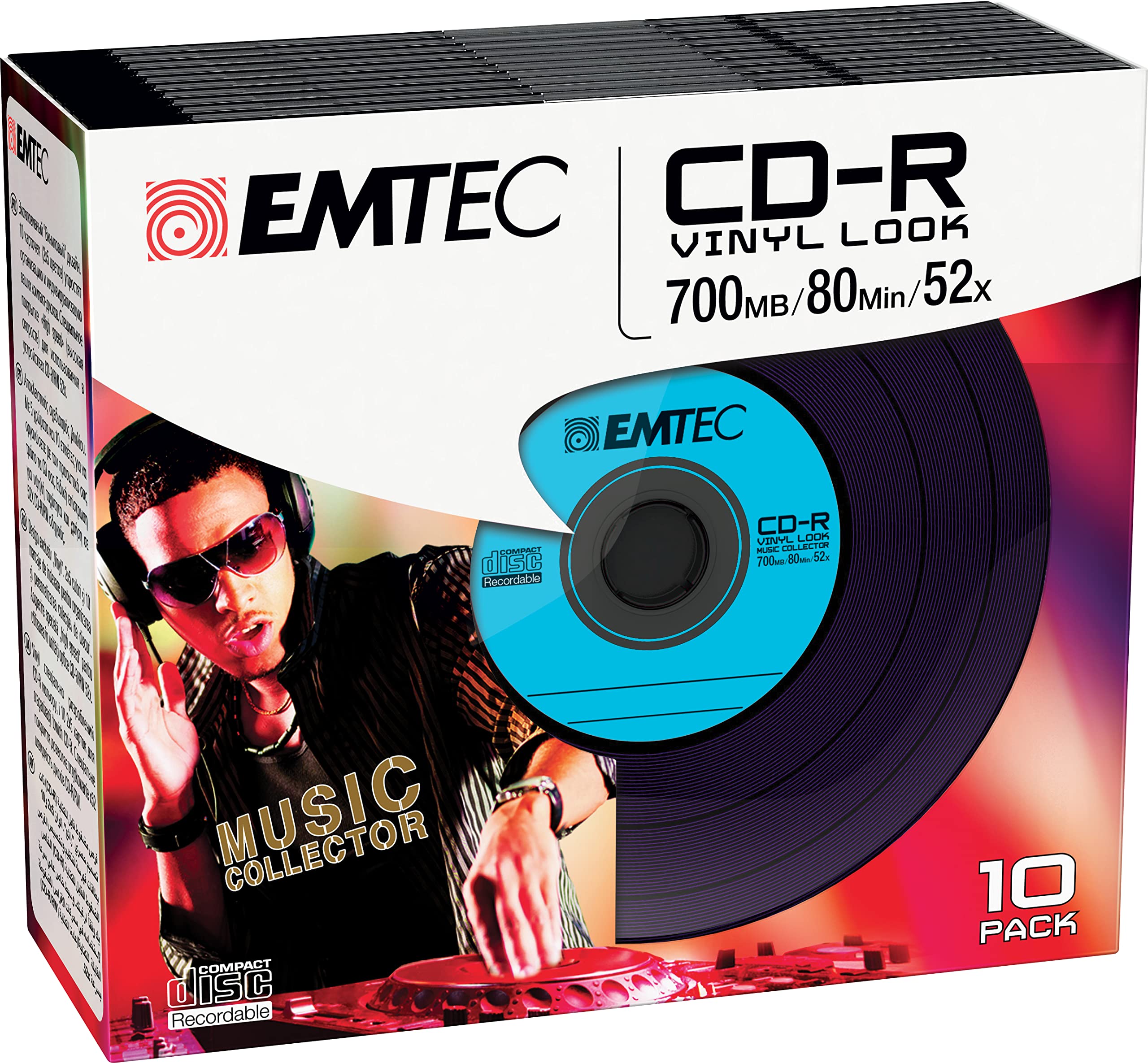 Emtec 52x 700MB Vinyl Slim CD-R