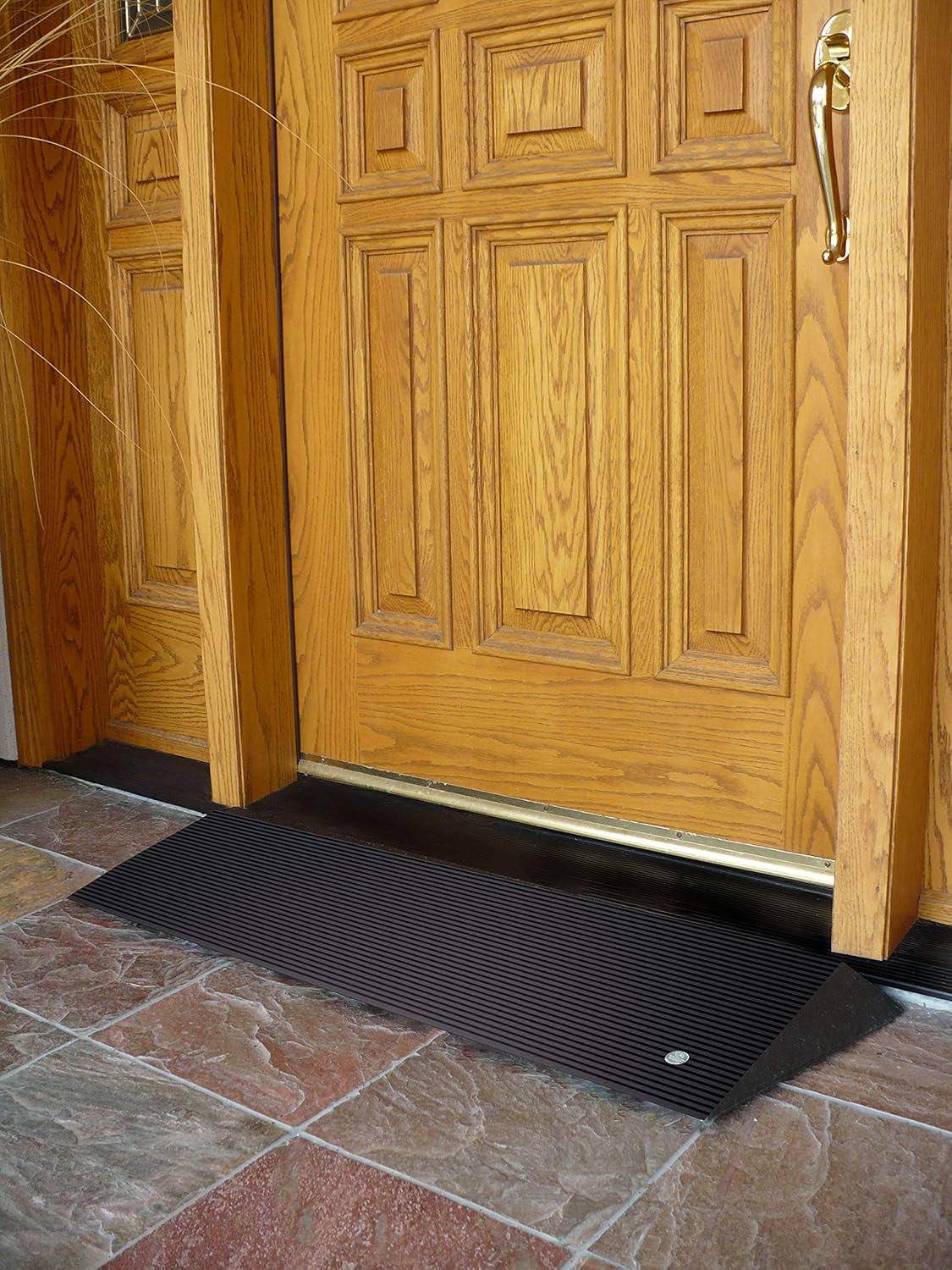 EZ-ACCESS TRANSITIONS Rubber Angled Entry Mat in Black, 1.5" Rise: Health & Personal Care