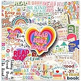 MUYINGZHUO Love Reading Stickers, 50PCs Read More Books Stickers for Laptop, Hydro Flask, Water Bottle, Vinyl Decals for Kids, Students, Reward & Gift Idea Decals (Love Reading)