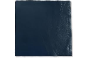 THE TANNERY NYC Natural Grain Cow Leathers: 12'' x 12'' Pre-Cut Leather Pieces (Navy, 1 Piece)