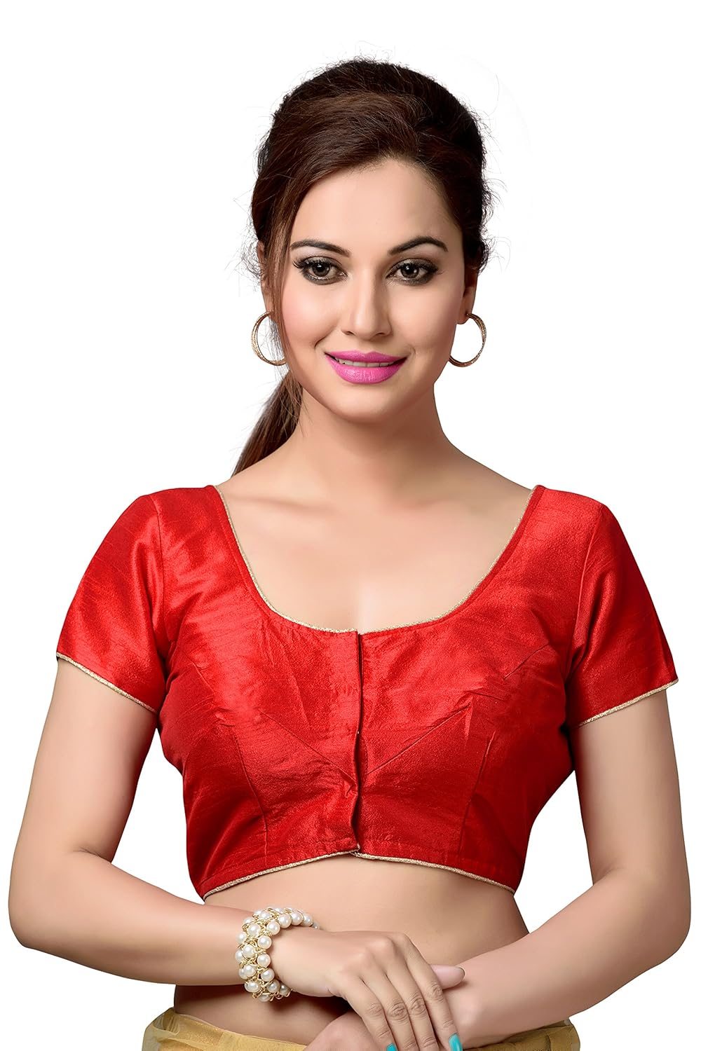 studio shringaar poly raw silk blouse.