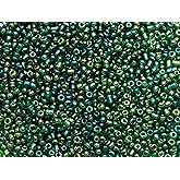 Seed Beads Size:11/0 50 gr / 1.76 oz (Emerald Green Iridescent)