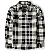 The Children's Place Boys Long Sleeve Plaid Flannel Button Up Shirt