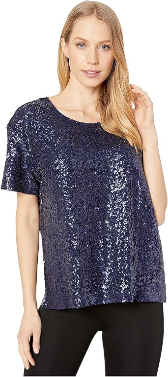 sequin boxy top