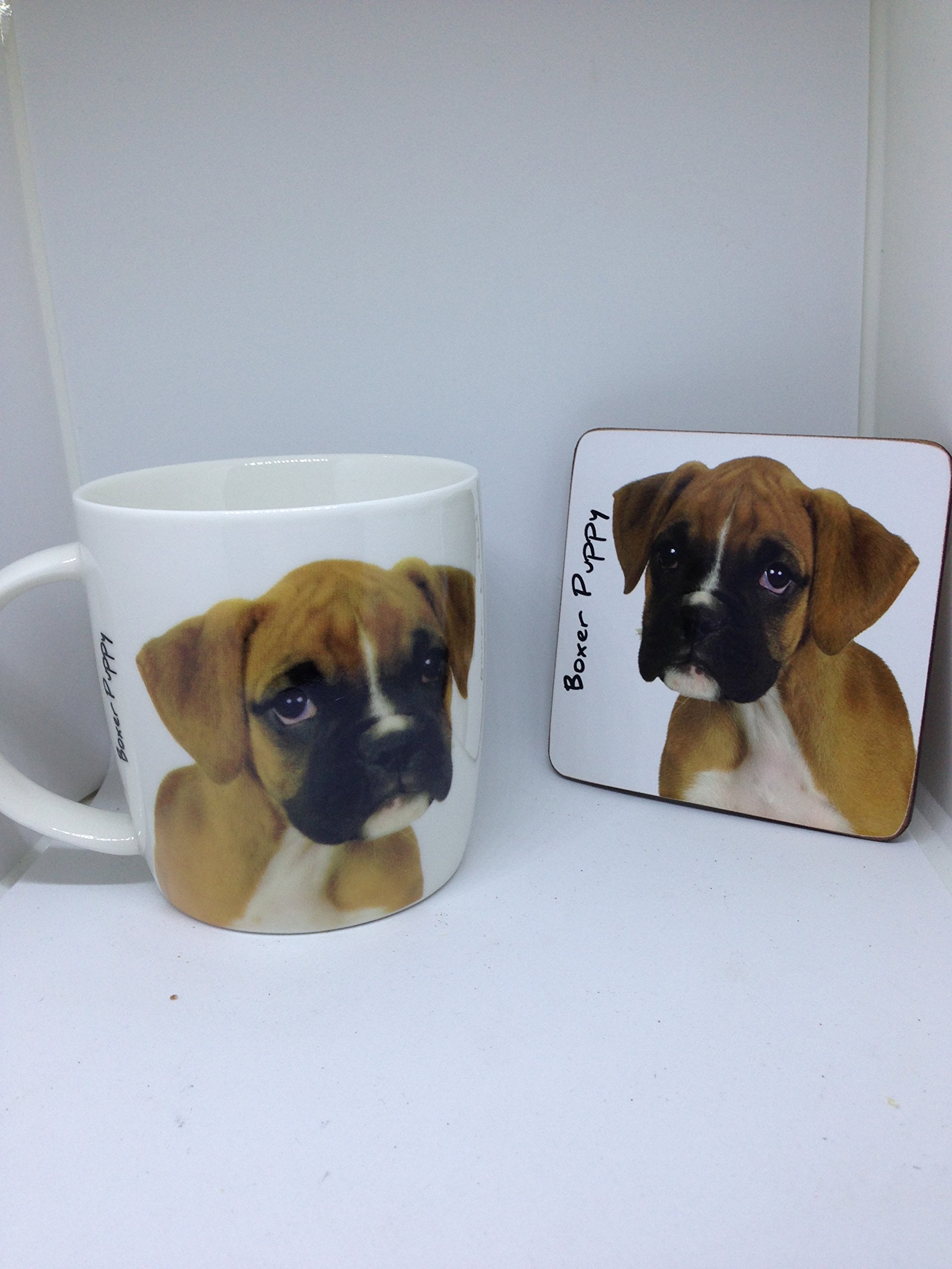 Boxer Puppy Mug and coaster set