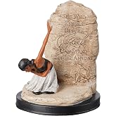 African American Expressions She Who Kneels Figurine &ndash; Inspirational Christian Faith Statue for Women &ndash; Christian Gift for Mom