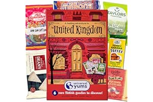 Universal Yums | UK Tasting Adventure | British Candy, Chocolate from the UK & Exotic British Snacks | Delicious Snack Box Gift for Men, Women, College Students, Movie Night, Thanksgiving & Christmas