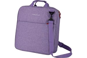 GXaryFulin Zipper Binder with Shoulder Strap & Handle, 3 O-Ring Binder for Office & School Supplies (3 inch, Purple)