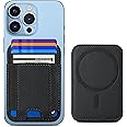 Upgraded for Magsafe Wallet, Strongest Magnetic Wallet, for iPhone Magsafe Walle t with 2 Card Slots, Magnetic Card Holder for iPhone 16/15/14/13/12 Series, Vegan Leather, Fit 7 Cards, Black