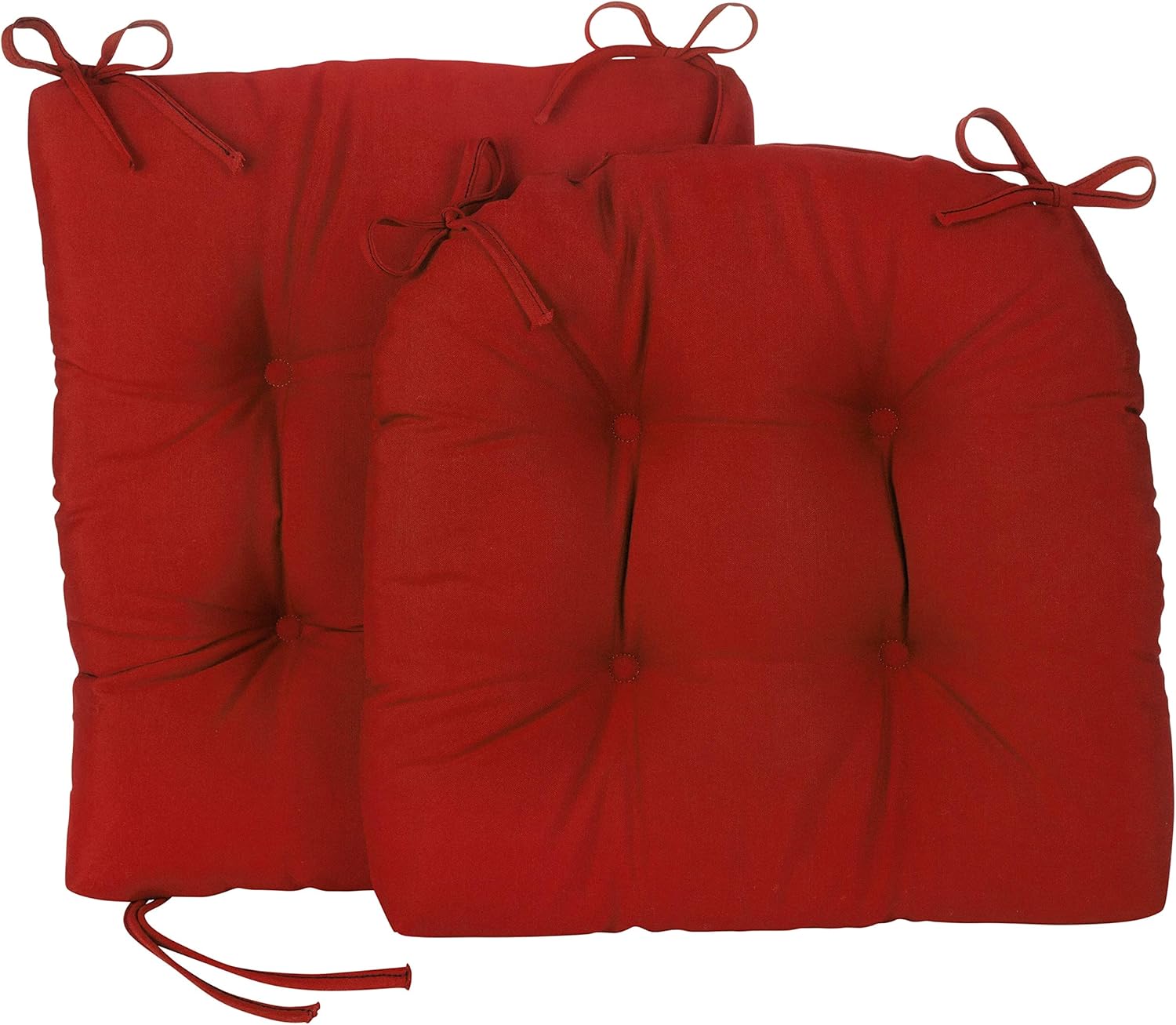 Klear Vu Indoor/Outdoor Overstuffed Rocking Chair Pad Cushion Set, 19" x 19", Husk Birch: Home & Kitchen