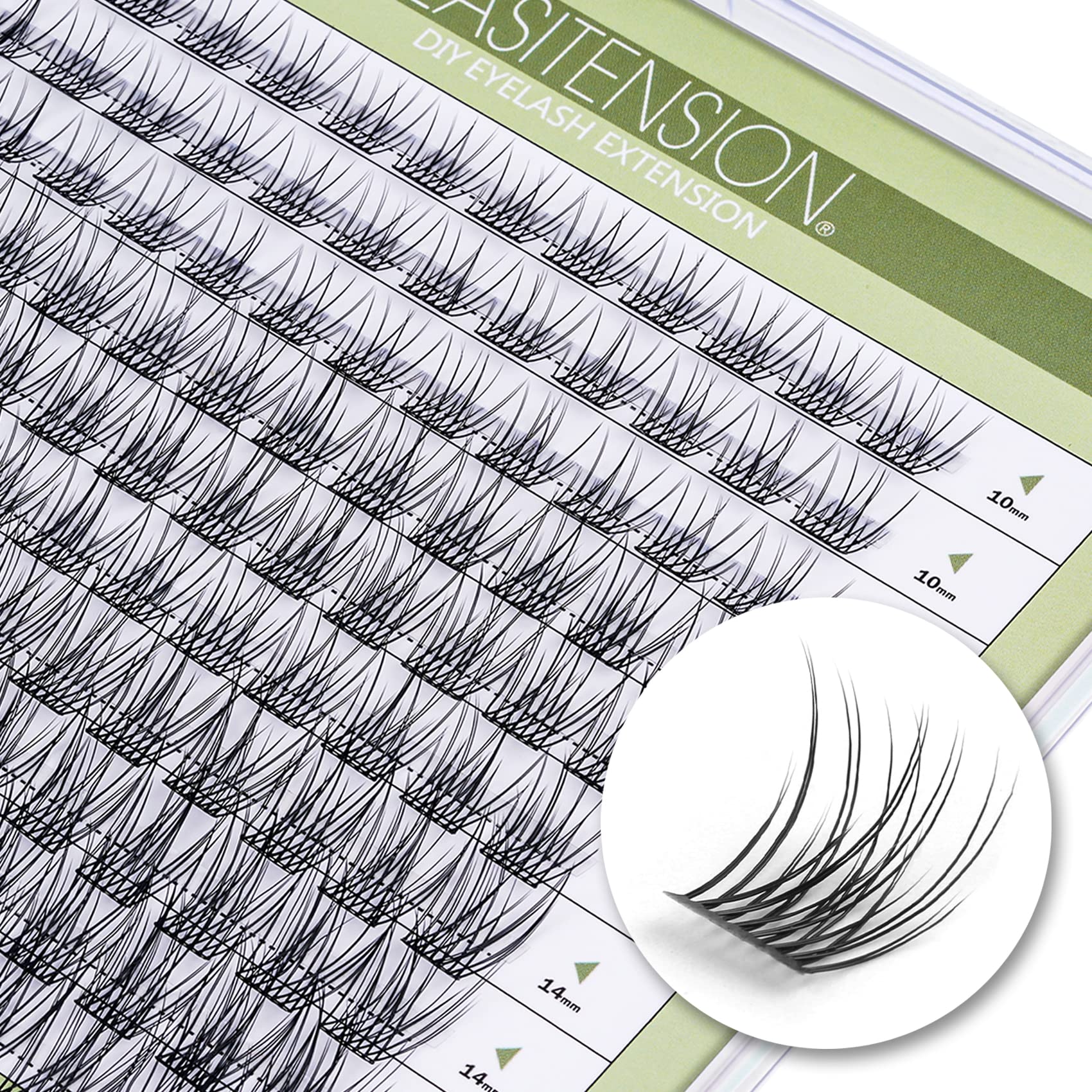 Photo 1 of DIY Eyelash Extension Lash Clusters 120 Clusters False Eyelash 3D Effect Individual Natural Lashes Set at Home Eyelash Extension Kit Lashes Pack Natural Mixed
