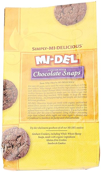 MI-DEL CHOCOLATE SNAP COOKIE – NON GMO CERTIFIED, 0G TRANS FAT GLUTEN FREE COOKIES (PACK OF 1)
