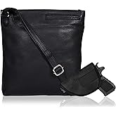 Ozora Multi Pockets Handmade Leather Crossbody Handbags & Sling Bag for Men & Women with Detachable Holster