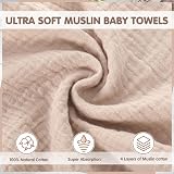 Meng Jiaran 5 Pack Baby Muslin Squares 100 Cotton Washcloths Gentle Wipes view 3