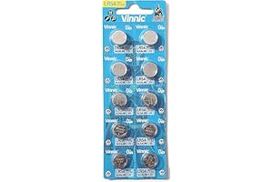 Vinnic AG10 L1131 189 V10GA RW89 D189 Pack of 10 Alkaline Batteries for Watches, Calculators, Toys, Lasers, Clocks, Thermometers and Other Electronic Items.