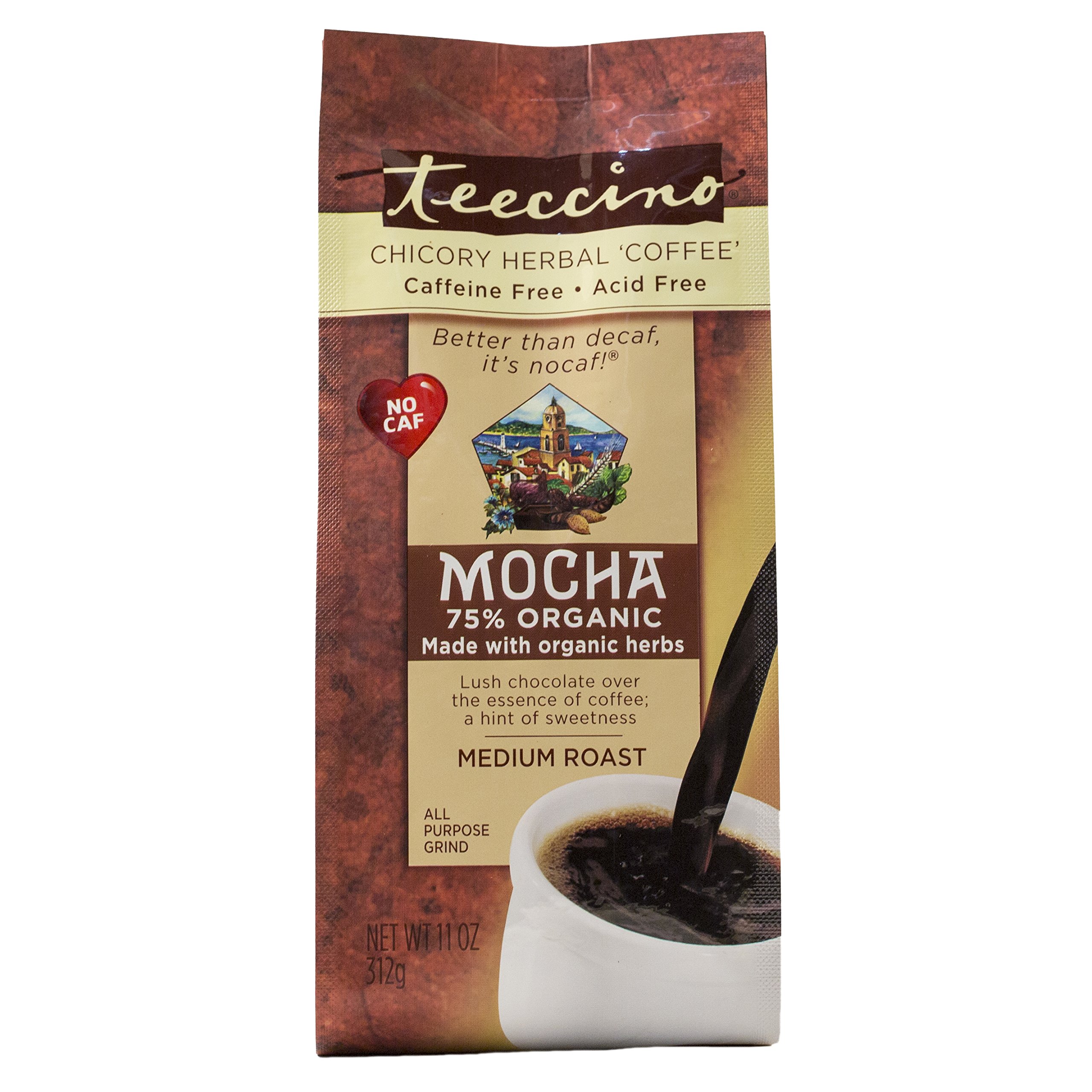 Teeccino CaffeineFree Herbal Coffee, Mediterranean Hazelnut, 11 oz