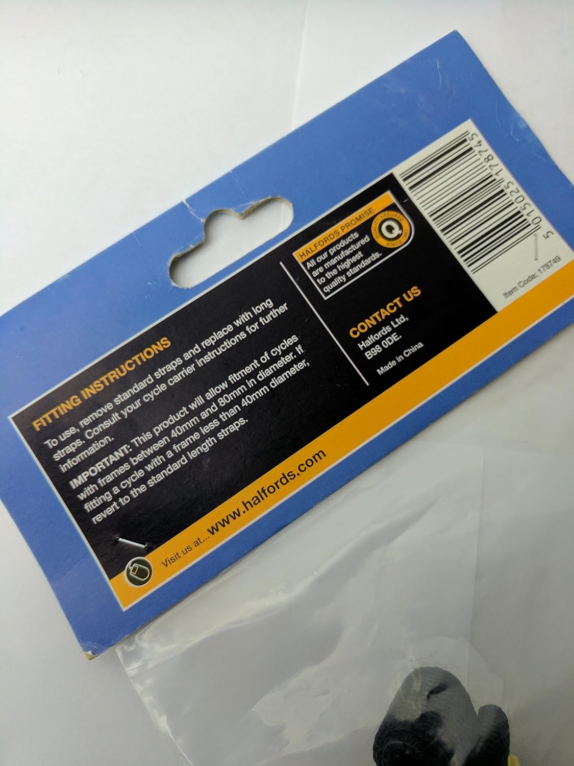 halfords bike straps