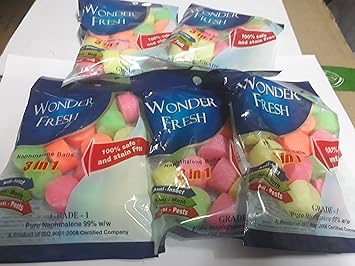 Wonder Fresh Naphthalene Balls, 100g, Pack of 5