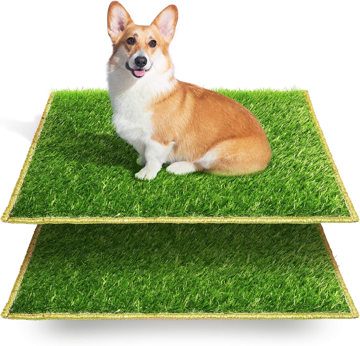 Hompet Dog Grass Pads(2 PCS), Puppy Training Pads, Artificial Turf for