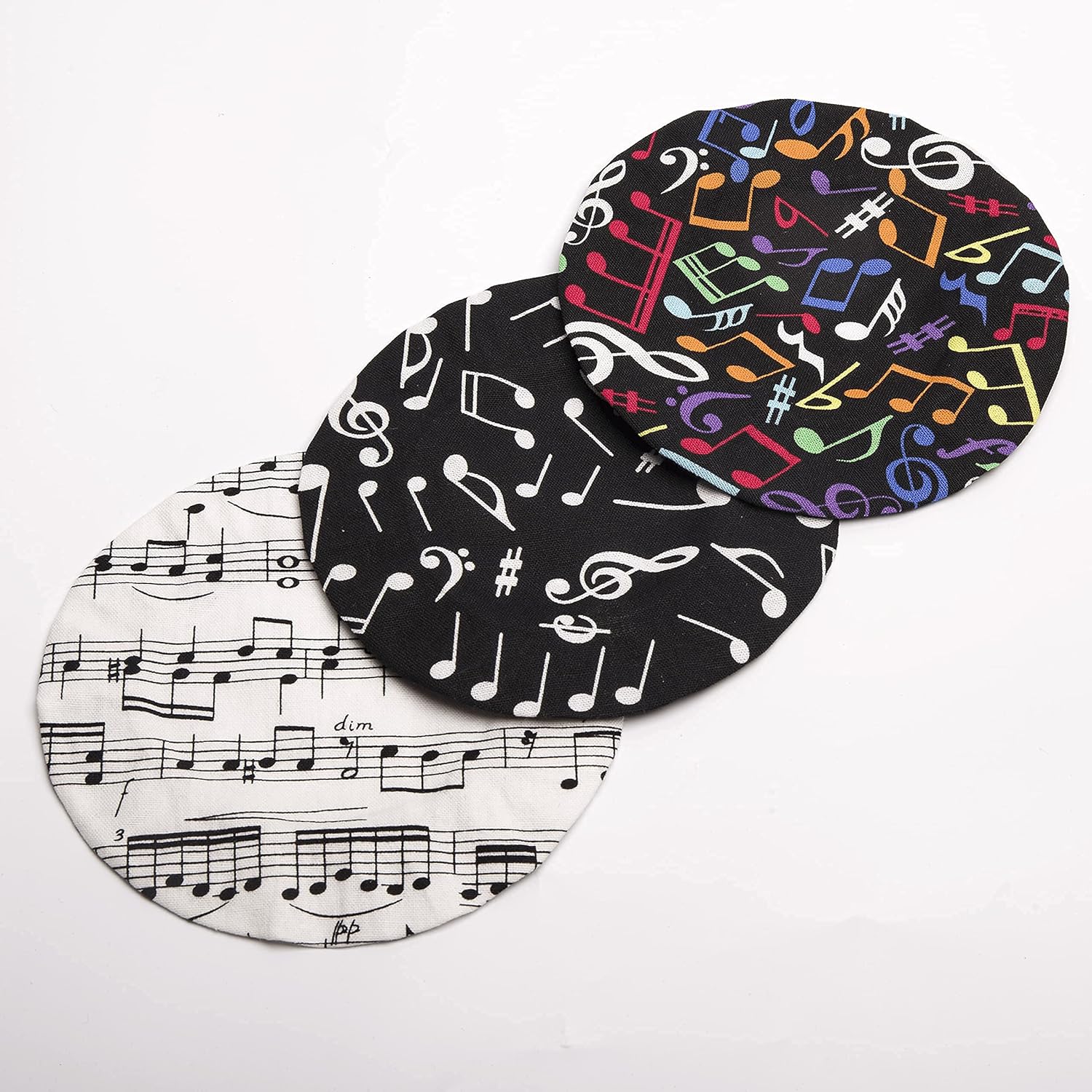 GRAUES 3 Pieces Trumpet Bell Cover | Bell Cover for saxophone 3 Inch | Music Note Printed Stylish Bell Cover | bell instrument for Trumpet, Saxophone,Flugelhorn and Cornet (5 inches): Musical Instruments