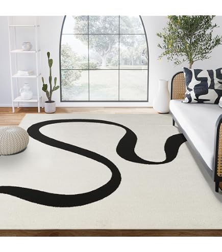 Empire Art Direct Graffiti Tangle I Washable Abstract Art Area Rug