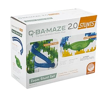 Mindware Q-BA-Maze 2.0 Zoom Stunt Set, Multi Color