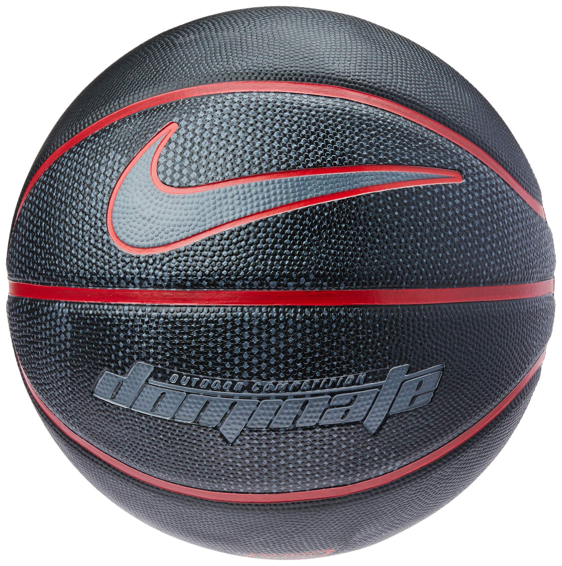 Nike Dominate Basketball 8P, Unisex, N.KI.00.019.07, black/university red/Cool grey, 7 (EU)