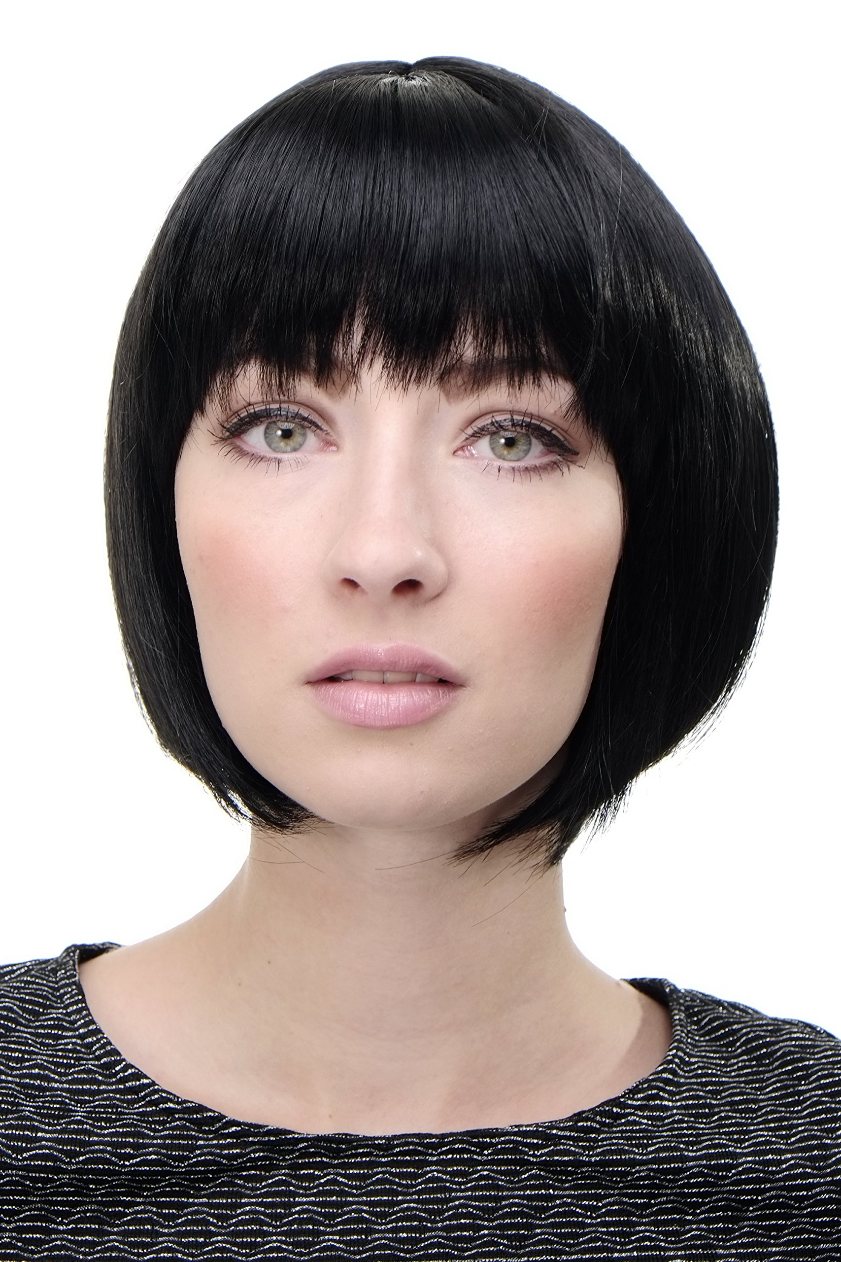 WIG ME UP - Lady Quality Wig Short Page Bob Fringe Bangs deep Black 703-1 โ image 1