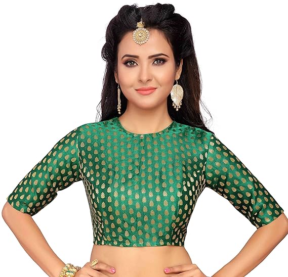 Women's Brocade & Georgette Blouse