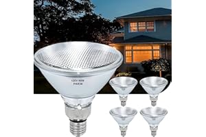 Lachesan PAR38 Halogen Flood Light Bulbs 4 Pcs, 90W Equivalent, 120V, E26 Base, 2700K Warm White Light for Indoor and Outdoor