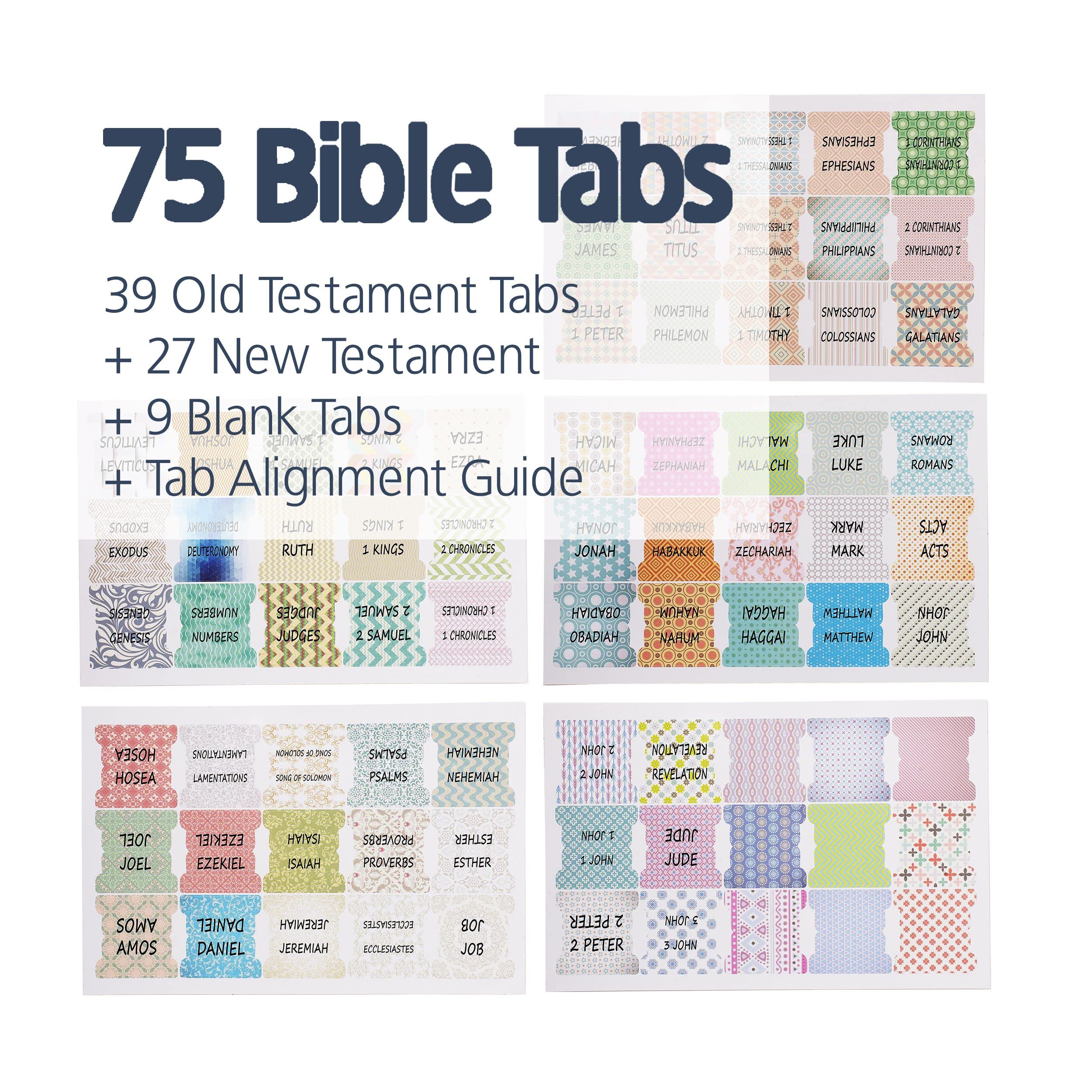 Mua Bible Tabs, 75 Tabs, Laminated, Bible Journaling Supplies, Bible ...