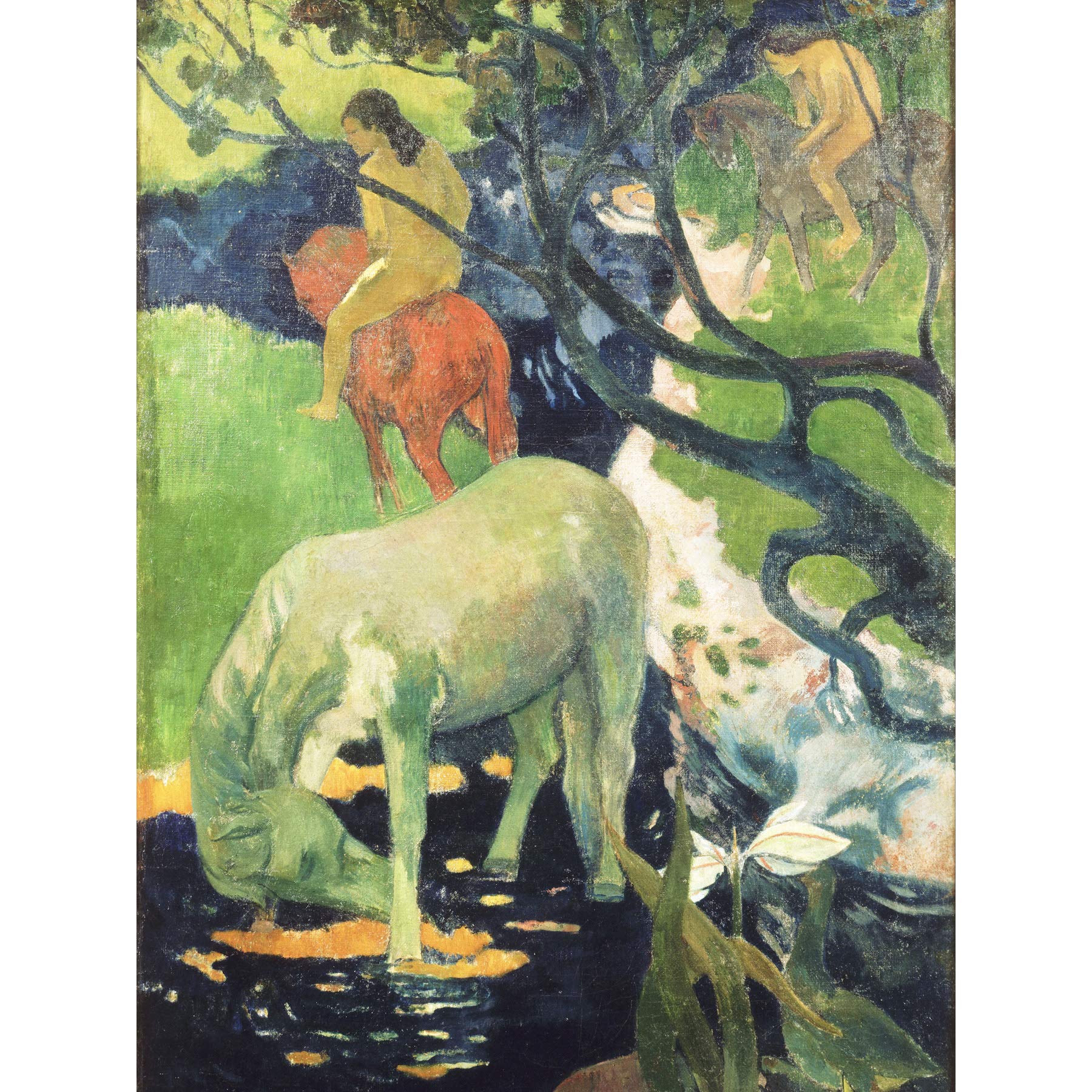 Paul Gauguin The White Horse Extra Large Wall Art Print Premium Canvas Mural