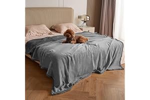 Kritter Planet Waterproof Bed Blanket for Couples, Washable Stain Proof Pad Bed Cover, Reversible Leakproof Protector, Liquid Pee Proof Blanket for Couch Sofa, 80x90 inch, King Size