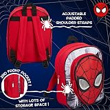 Marvel Spiderman Backpack for Boys Avengers Red Daypack with Reflective Eyes view 3