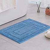 GRANNY SAYS Blue Bathroom Rugs Non Slip, 16" x 24", Bath Rugs for Bathroom, Small Bath Rug Washable,Absorbent Bath Mats for Floor, Microfiber Bath Mat for Tub, Absorbent Shower Rugs