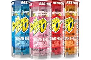 Sqwincher Zero Qwik Stik, Sugar Free, Low Calorie, Low Sodium Electrolyte Replacement Powder Hydration Drink Mix, 4 Flavor Variety Pack, 0.11 oz Packet (Pack of 200)