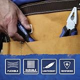 Faithfull Suede Leather Double Nail Pouch Tool Belt Hammer Loop Adjustable view 5