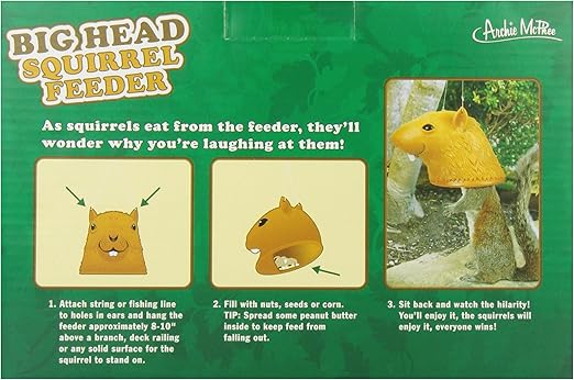 Amazon Com Accoutrements Big Head Squirrel Feeder Toys Games